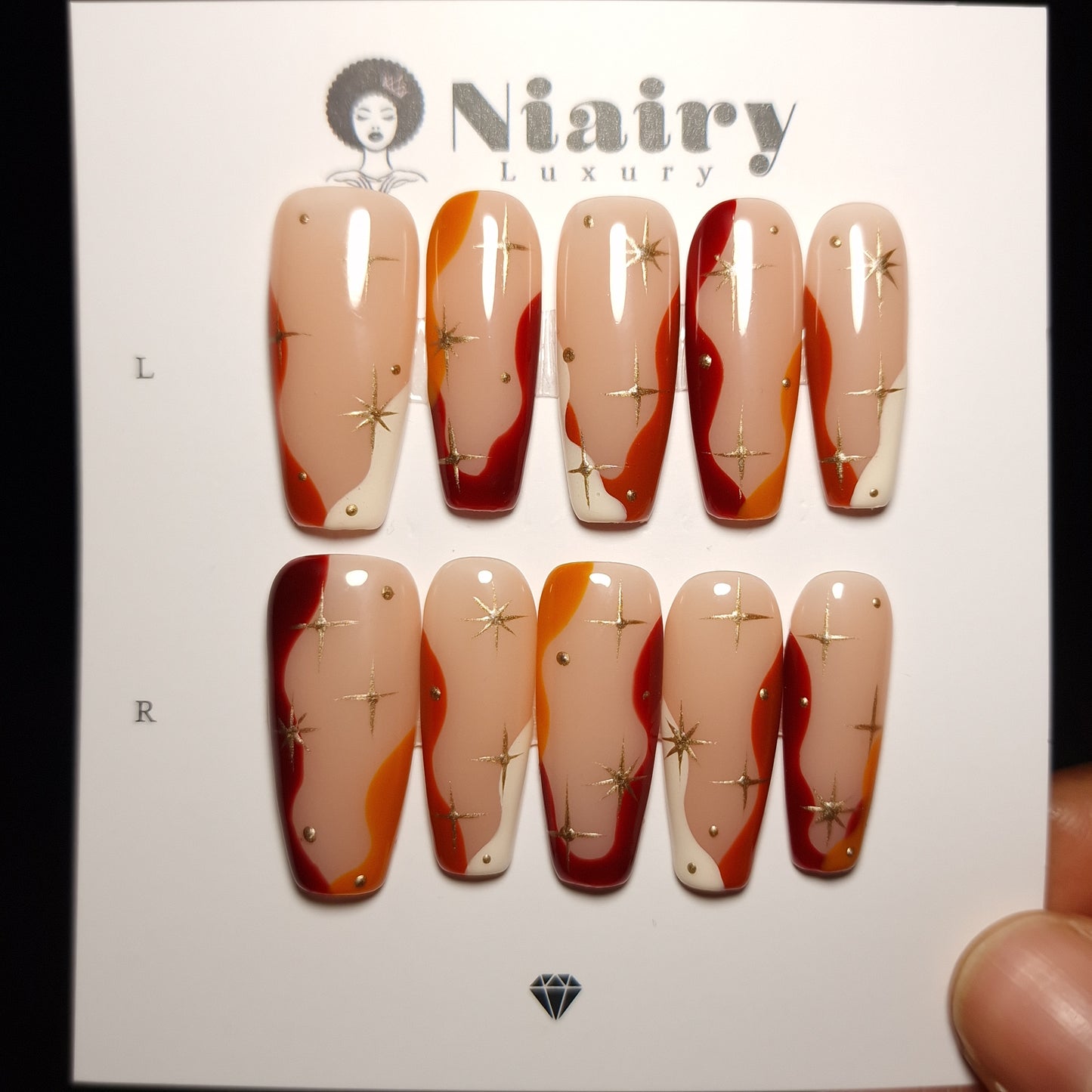 Bold Flame - Press On Nails