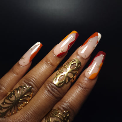 Bold Flame - Press On Nails