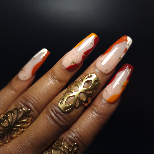 Bold Flame - Press On Nails