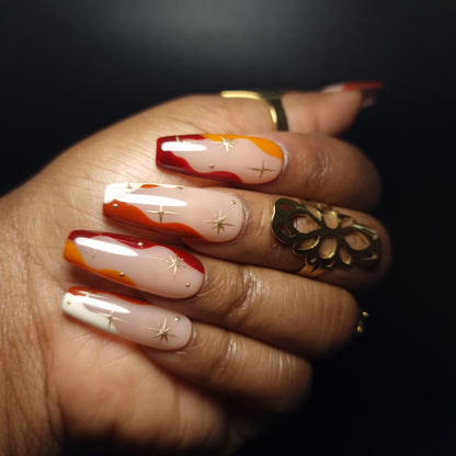 Bold Flame - Press On Nails