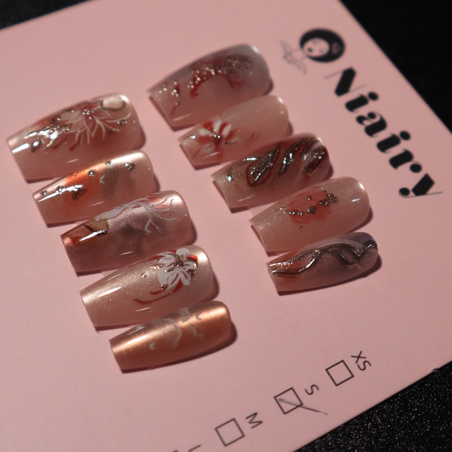 Golden Forest (Medium) - Press On Nails