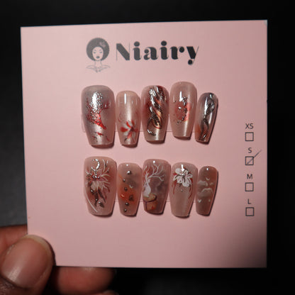 Golden Forest (Medium) - Press On Nails