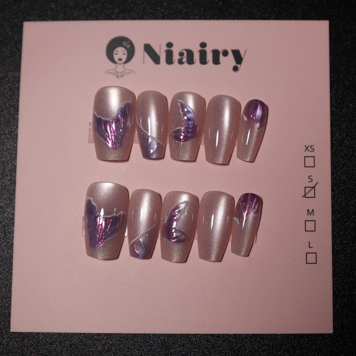 Mermaid Glow (Long) - Press On Nails