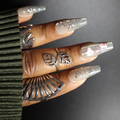 Sage Elegance - Press On Nails